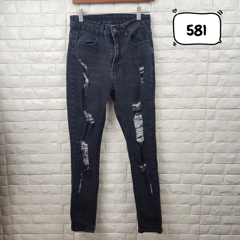 small tattered jeans.